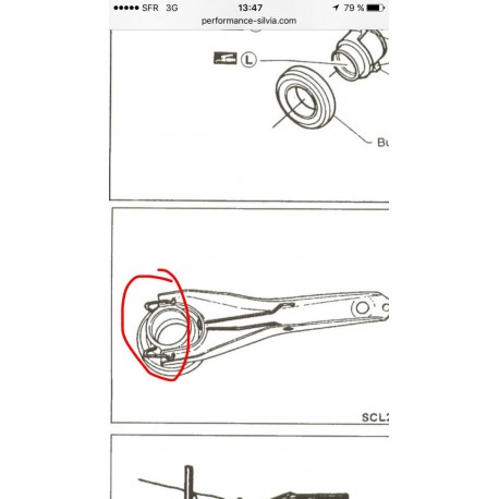 Ressort de fourchette butée embrayage ca18det