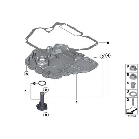 Joint 2eme carter d'huile BMW pour s63b44