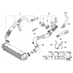 Kit joints entrée / sortie intercooler 35i n54