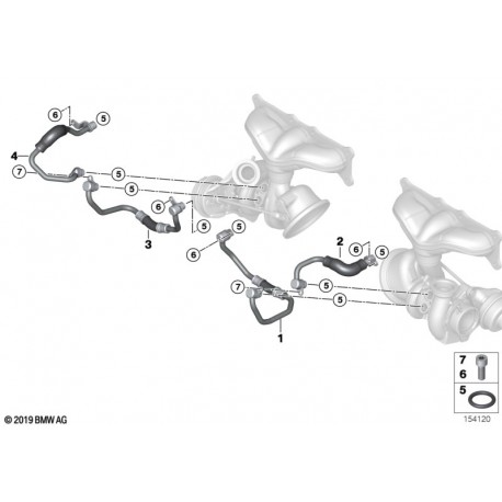 Kit 4 canalisations d'eau turbos pour 35i n54