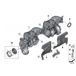 Kit turbos oem Mitsubishi + kit de montage bmw pour X6 n54