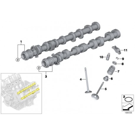 Set de joints de queue de soupapes admission / échappement pour bmw M5 M6... F.. s63b44