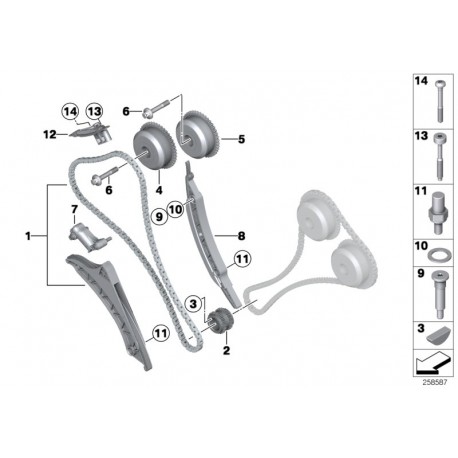 Vis de poulie de vanos pour s63b44