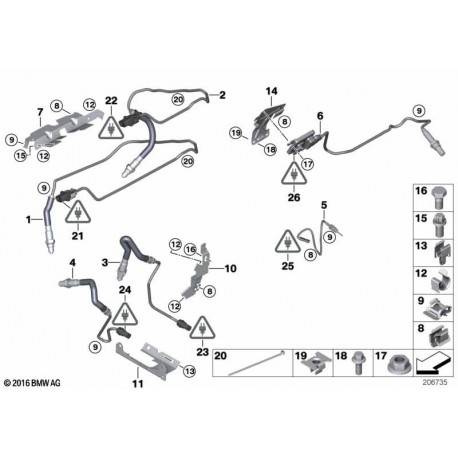 Sondes lambda OEM avant cata pour bmw série 3 N53