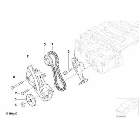 Kit chaine pompe a huile BMW pour bmw n43