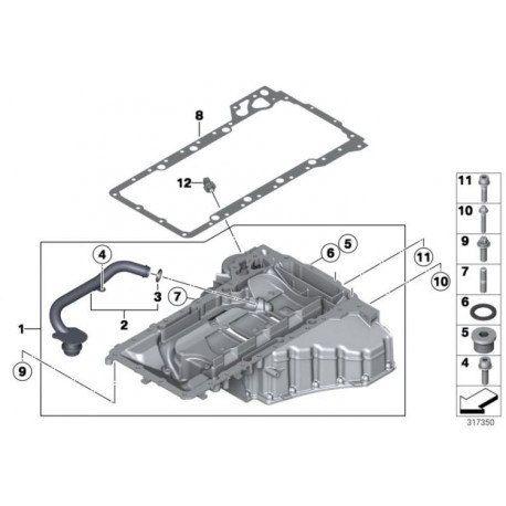 Crépine d'huile BMW pour bmw s63b44