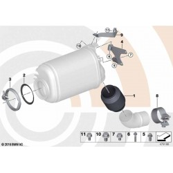 Ensemble de colliers + joint entrée downpipe pour bmw n47 et autres...
