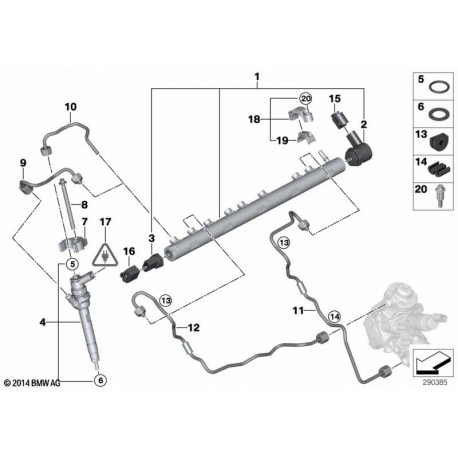 Régulateur de pression de rail BMW pour bmw 30d 35d E.. et F..