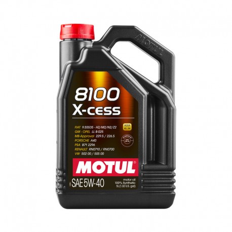 5L Huile Motul 5W40 8100 X-Cess LL-01 (BMW, Mercedes, Porsche, VW, GM...)