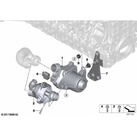 Thermostat d'eau BMW pour 35i n55 E..