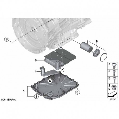 Kit OEM DKG7 sans les huiles + pompe d'aspiration d'origine BMW pour bmw 335i e92 N54 DKG7