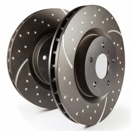 Disques de frein avants EBC Turbo Grooved pour Clio 3 RS / Mégane 2 RS